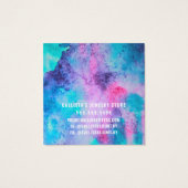 Carte d'écran d'oreille couleur bleu rose salé (Dos)