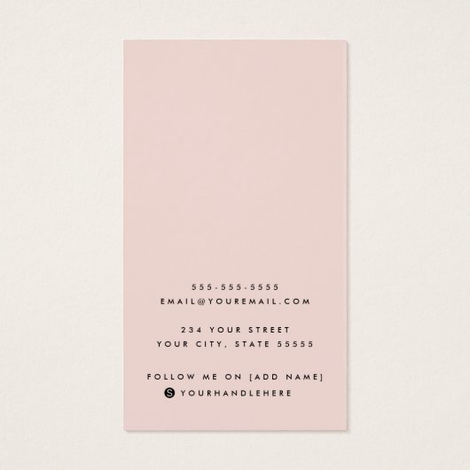 Carte d'écran d'oreille couleur rose vierge (Dos)