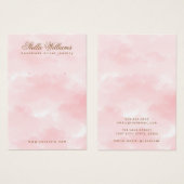 Carte d'écran d'oreille en aquarelle rose (Devant & derrière)