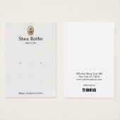 Carte d'écran d'oreille en cuir blanc (Devant & derrière)