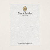 Carte d'écran d'oreille en cuir blanc (Devant)