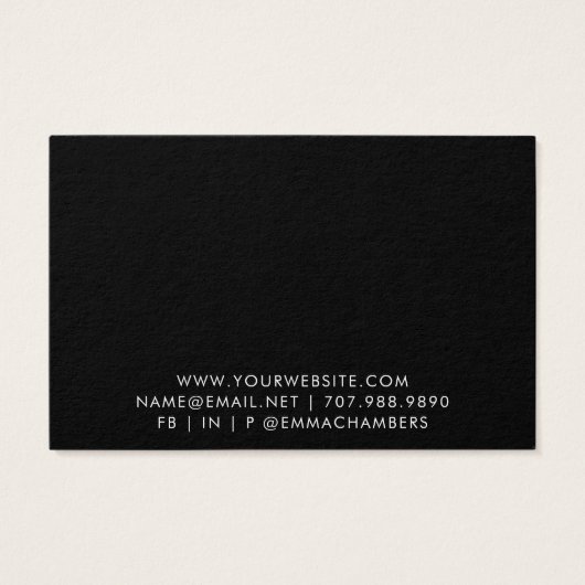 Carte d'écran d'oreille en noir blanc (Dos)