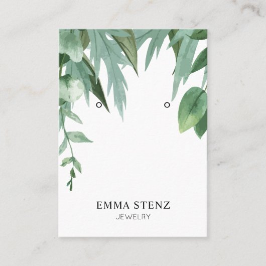 Carte d'écran d'oreille Feuille Eucalyptus aquarel (Devant)