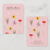 Carte d'écran d'oreille fleur sauvage rose (Devant / Derrière)