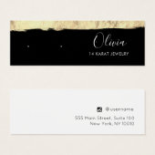 Carte d'écran d'oreille Gold Black Stud (Devant & derrière)