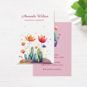 Carte d'écran d'oreille moderne Cactus aquarelle (Bureau)