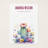 Carte d'écran d'oreille moderne Cactus aquarelle (Devant)