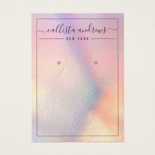 Carte d'écran d'oreille moderne Peach Iridescente