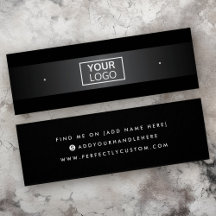 Carte d'écran d'oreille noire du logo gris dégradé