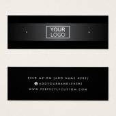 Carte d'écran d'oreille noire du logo gris dégradé (Devant & derrière)