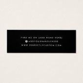 Carte d'écran d'oreille noire du logo gris dégradé (Dos)