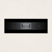 Carte d'écran d'oreille noire du logo gris dégradé (Devant)