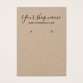 Carte d'écran d'oreille noire rustique brun kraft (Devant)