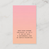 Carte d'écran d'oreille orange rose d'été (Dos)