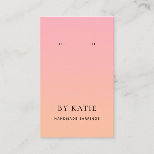 Carte d'écran d'oreille orange rose d'été (Devant)