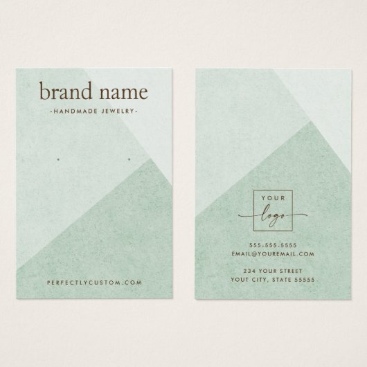 Carte d'écran d'oreille vert clair (Devant & derrière)