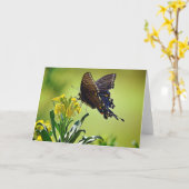 Carte d'écriture noire Swallowtail Psaume 119:103 (Fleur jaune)