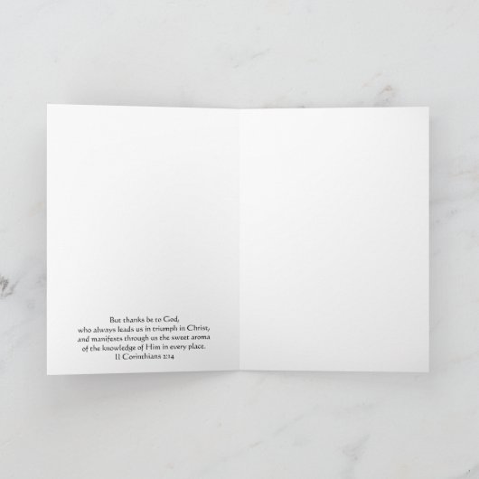 Carte d'écriture rose foncée 2 Corinthiens 2:14 (Intérieur)