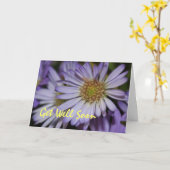 Carte d'écriture sainte --Les marguerites pourpres (Fleur jaune)