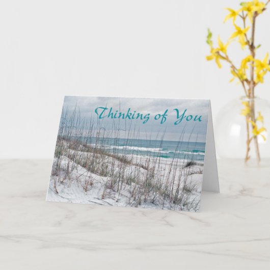 Carte d'écriture sainte -- Pensée à vous - plage (Fleur jaune)