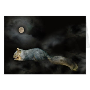 Carte d'écureuil couchant
