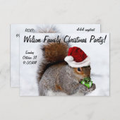 Carte d'écureuil de Noël (Devant / Derrière)