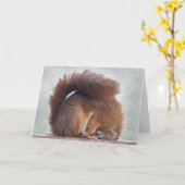 Carte d'écureuil de Yoga (Fleur jaune)