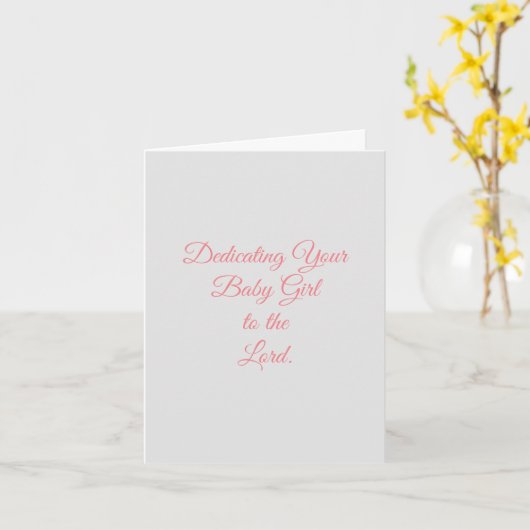 Carte Dédicace du bébé (Fleur jaune)