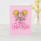 Carte Dee Dee - I Love Unicorns (Fleur jaune)