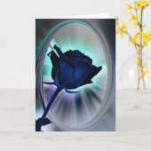 Carte Deep blue rose (Fleur jaune)