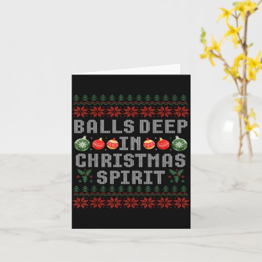 Carte Deep In The Christmas Srit Matching Couples Ugly  (Fleur jaune)