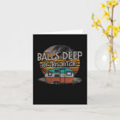 Carte Deep In This Hitch Funny Camping Cadeau (Fleur jaune)