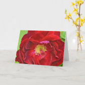 Carte Deep Red Rose Art (Fleur jaune)