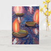 Carte Deepas peint flottant en bas de la rivière (Fleur jaune)