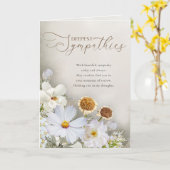 Carte Deepest Sympathies Floral Comfort Card (Fleur jaune)