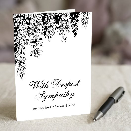 Carte Deepest Sympathy Silver Birch Tree Branch 