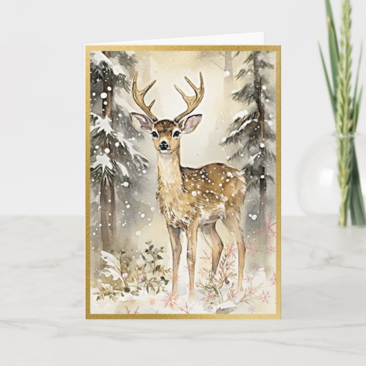 Carte Deer de bois opulent (Devant)