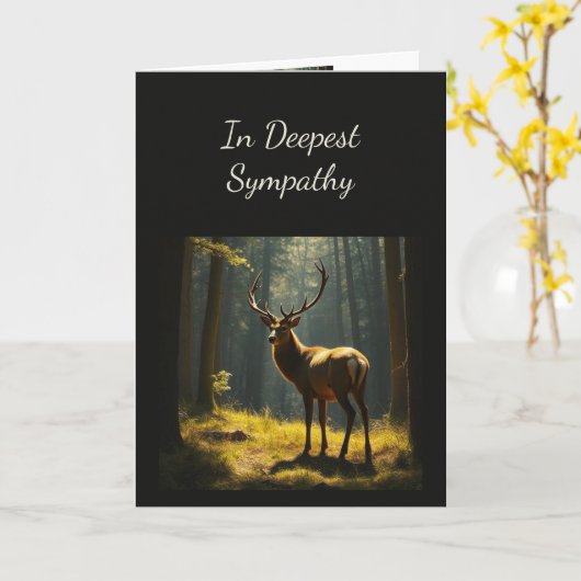 Carte Deer Forest Nature (Fleur jaune)