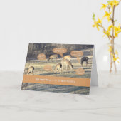 Carte Deer Humour pense à vous (Fleur jaune)