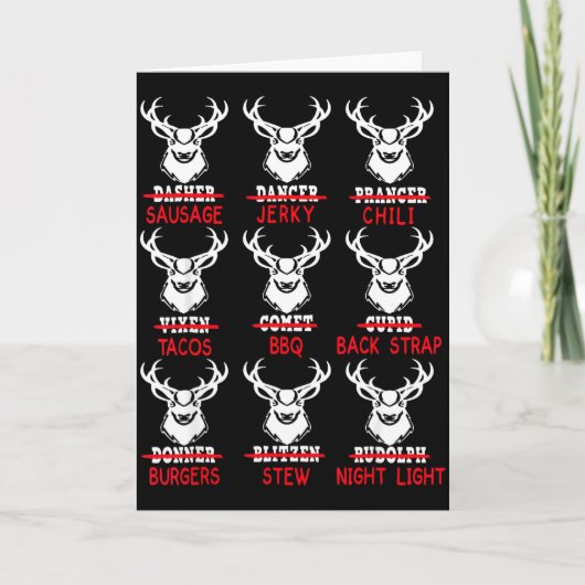 Carte Deer Hunting Gift Hunter Of All Santa's Reindeer (Devant)