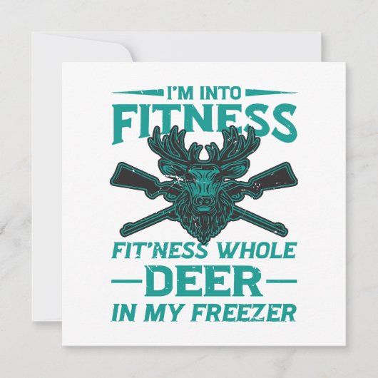 Carte Deer In My Freezer - amateur de chasse (Devant)