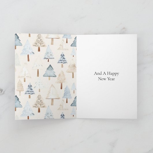 Carte Deer in Window Christmas Trees (Intérieur)