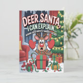 Carte Deer Santa, je peux expliquer Noël (Debout devant)