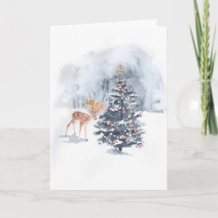 Carte Deer & Squirrel Decorate Note Card