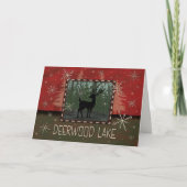 Carte Deerwood Christmas Deer Rustic Inspirivity (Devant)