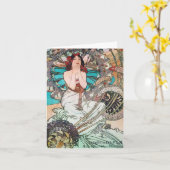 Carte Déesse Art Nouveau (Fleur jaune)