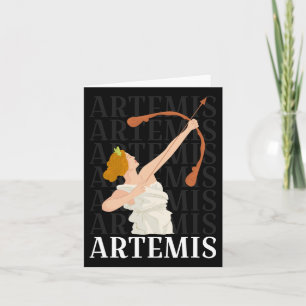 Carte Déesse Artémis De La Chasse Et Mythe Grec De La Lu