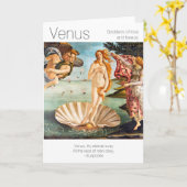 Carte Déesse d'amour et de beauté de Vénus (Fleur jaune)