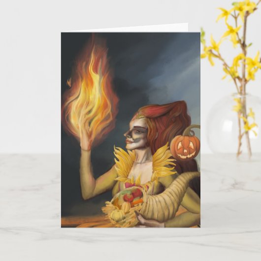 Carte Déesse de l'Automne (Fleur jaune)