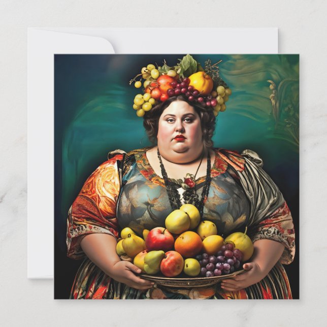 Carte "Déesse de l'overindulgence" Portrait coloré (Devant)